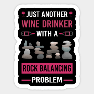 Wine Drinker Rock Balancing Stone Stones Rocks Stacking Sticker